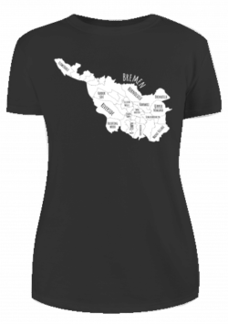 Damen T-Shirt Bremen-Map white