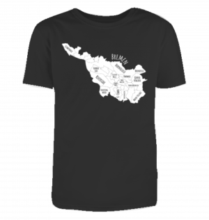 Herren T-Shirt Bremen-Map weiß